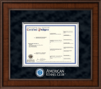 American Kennel Club certificate frame - Presidential Masterpiece Pedigree Frame in Madison