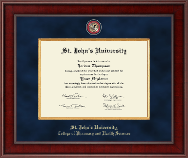 St. John's University, New York diploma frame - Presidential Masterpiece Diploma Frame in Jefferson