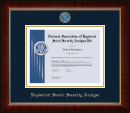 National Association of Registered Social Security Analysts Masterpiece Medallion Diploma Frame in Murano