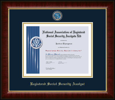 National Association of Registered Social Security Analysts diploma frame - Masterpiece Medallion Diploma Frame in Murano
