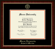 Mercer University Gold Embossed Diploma Frame in Murano