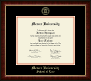 Mercer University Gold Embossed Diploma Frame in Murano