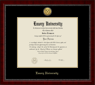 Emory University diploma frame - Gold Engraved Medallion Diploma Frame in Sutton