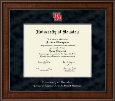 University of Houston diploma frame - Presidential Spirit Medallion Diploma Frame in Madison