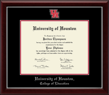 University of Houston diploma frame - Masterpiece Spirit Medallion Diploma Frame in Gallery Silver