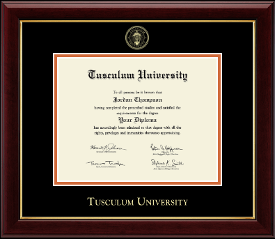 Tusculum University diploma frame - Gold Embossed Diploma Frame in Gallery
