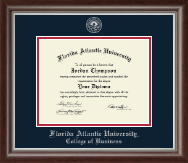 Florida Atlantic University diploma frame - Silver Embossed Diploma Frame in Devonshire