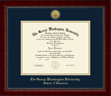 The George Washington University diploma frame - Gold Engraved Medallion Diploma Frame in Sutton