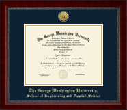 The George Washington University Gold Engraved Medallion Diploma Frame in Sutton
