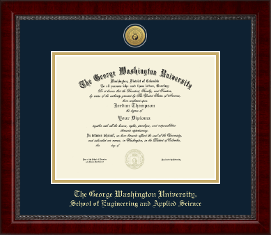 The George Washington University diploma frame - Gold Engraved Medallion Diploma Frame in Sutton