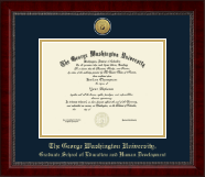 The George Washington University Gold Engraved Medallion Diploma Frame in Sutton