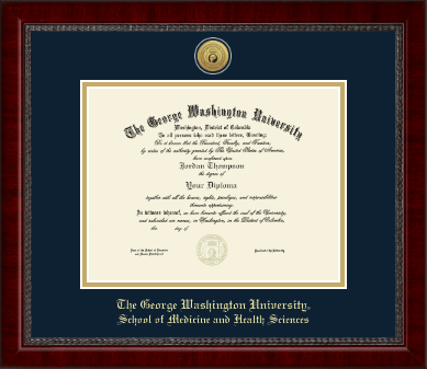 The George Washington University diploma frame - Gold Engraved Medallion Diploma Frame in Sutton