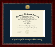 The George Washington University diploma frame - Gold Engraved Medallion Diploma Frame in Sutton