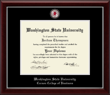 Washington State University diploma frame - Masterpiece Medallion Diploma Frame in Gallery Silver