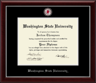 Washington State University diploma frame - Masterpiece Medallion Diploma Frame in Gallery Silver
