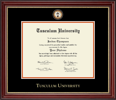 Tusculum University diploma frame - Masterpiece Medallion Diploma Frame in Kensington Gold