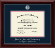 Florida Atlantic University Masterpiece Medallion Diploma Frame in Gallery Silver