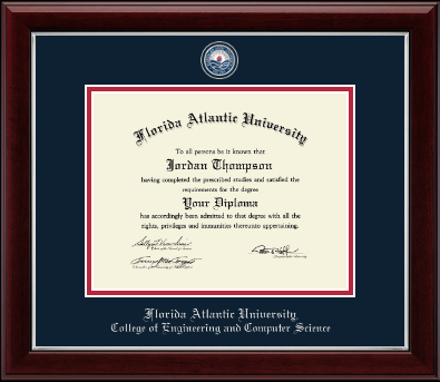 Florida Atlantic University diploma frame - Masterpiece Medallion Diploma Frame in Gallery Silver