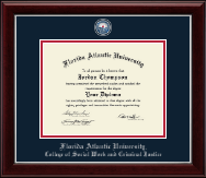 Florida Atlantic University diploma frame - Masterpiece Medallion Diploma Frame in Gallery Silver