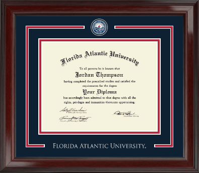 Florida Atlantic University diploma frame - Showcase Edition Diploma Frame in Encore