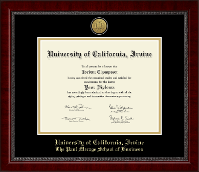 University of California Irvine diploma frame - Gold Engraved Medallion Diploma Frame in Sutton