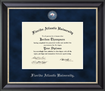 Florida Atlantic University diploma frame - Regal Edition Diploma Frame in Noir