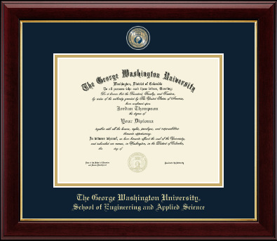 The George Washington University diploma frame - Masterpiece Medallion Diploma Frame in Gallery