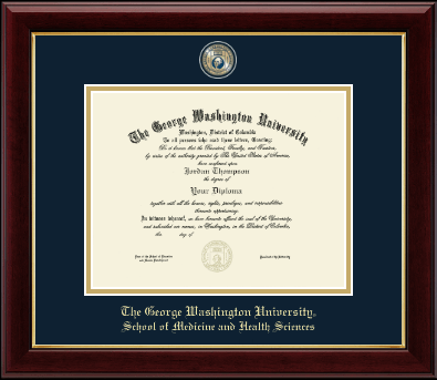 The George Washington University diploma frame - Masterpiece Medallion Diploma Frame in Gallery