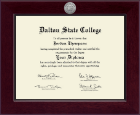 Dalton State College Century Silver Engraved Diploma Frame in Cordova