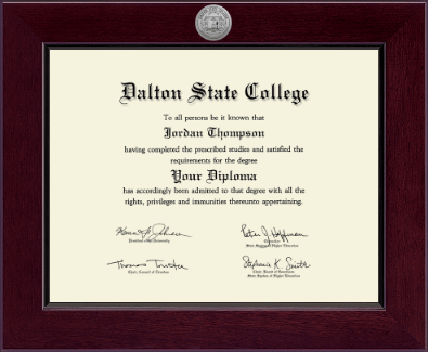 Dalton State College diploma frame - Century Silver Engraved Diploma Frame in Cordova