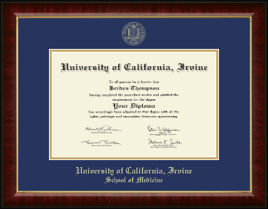 University of California Irvine diploma frame - Gold Embossed Diploma Frame in Murano