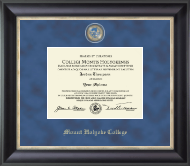 Mount Holyoke College Regal Edition Diploma Frame in Noir