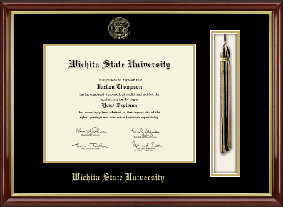 Wichita State University diploma frame - Tassel & Cord Diploma Frame in Southport Gold