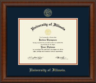University of Illinois diploma frame - Gold Embossed Diploma Frame in Austin