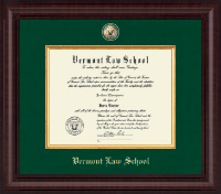 Vermont Law School Presidential Masterpiece Diploma Frame in Premier