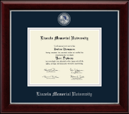 Lincoln Memorial University Masterpiece Medallion Diploma Frame in Gallery Silver