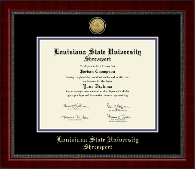 Louisiana State University at Shreveport diploma frame - Gold Engraved Medallion Diploma Frame in Sutton