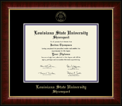 Louisiana State University at Shreveport diploma frame - Gold Embossed Diploma Frame in Murano