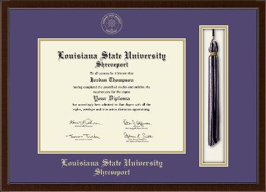 Louisiana State University at Shreveport diploma frame - Tassel & Cord Diploma Frame in Delta