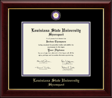 Louisiana State University at Shreveport diploma frame - Masterpiece Medallion Diploma Frame in Gallery