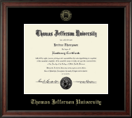 Thomas Jefferson University diploma frame - Gold Embossed Diploma Frame in Studio