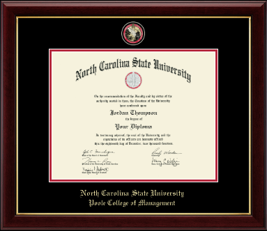 North Carolina State University diploma frame - Masterpiece Medallion Diploma Frame in Gallery