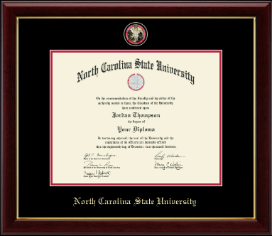 North Carolina State University diploma frame - Masterpiece Medallion Diploma Frame in Gallery