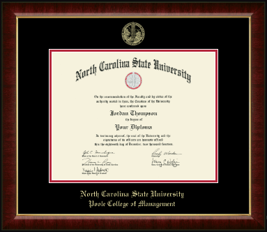 North Carolina State University diploma frame - Gold Embossed Diploma Frame in Murano