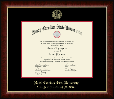 North Carolina State University diploma frame - Gold Embossed Diploma Frame in Murano