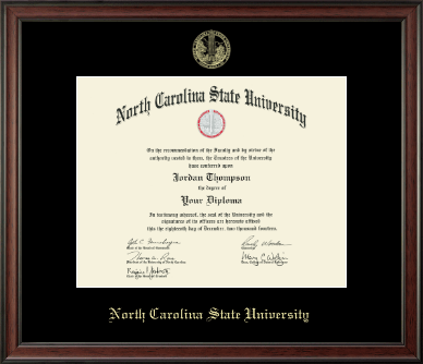 North Carolina State University diploma frame - Gold Embossed Diploma Frame  in Studio