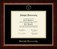 Adelphi University Gold Embossed Diploma Frame in Murano