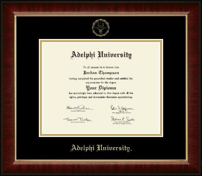 Adelphi University diploma frame - Gold Embossed Diploma Frame in Murano