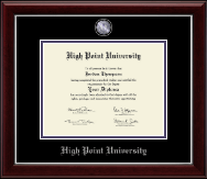 High Point University diploma frame - Masterpiece Medallion Diploma Frame in Gallery Silver