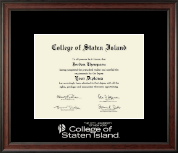 College of Staten Island Silver Embossed Diploma Frame in Studio